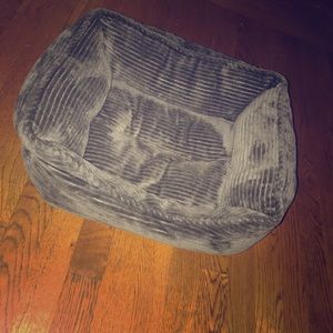 Velvet Grey Pet Bed